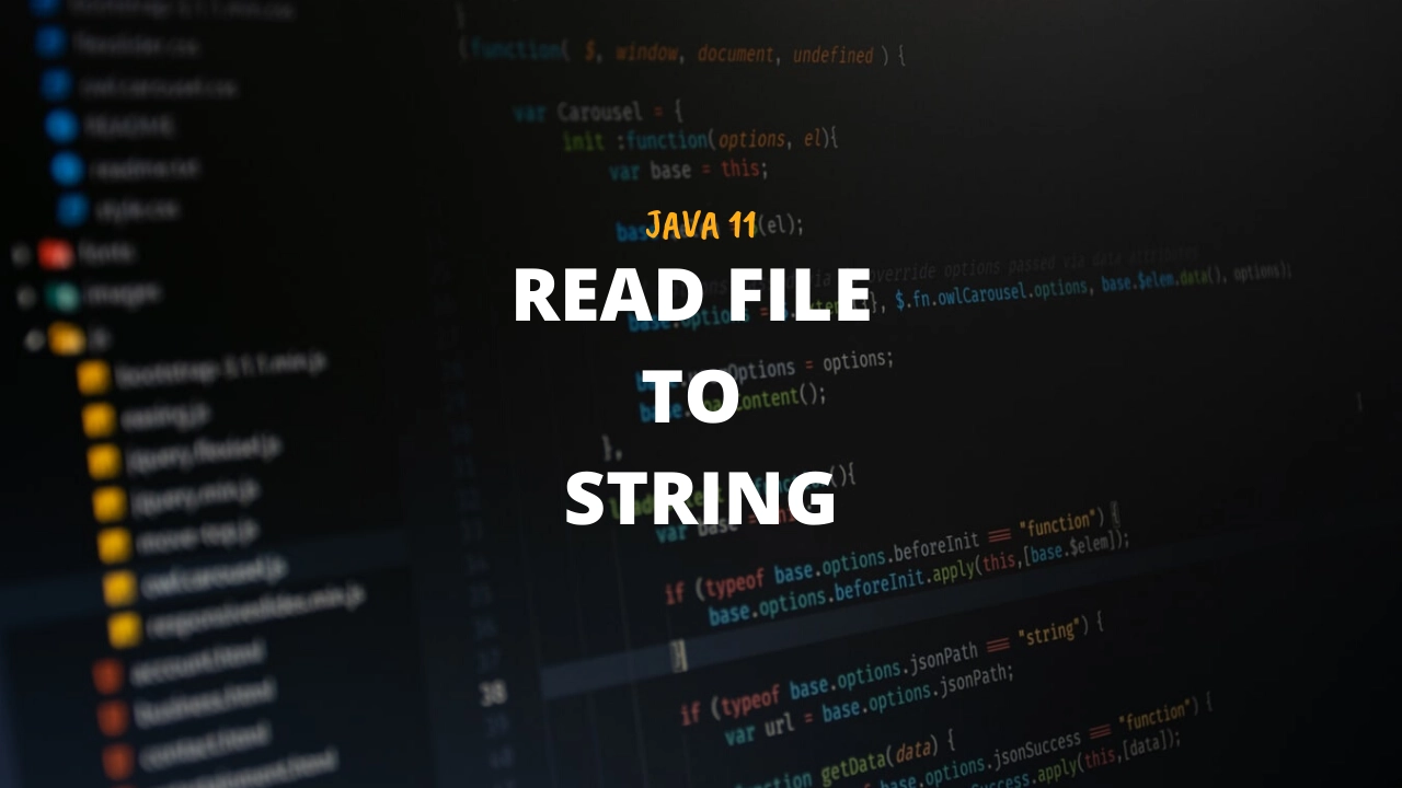 Read File to String using readString() API in Java 11