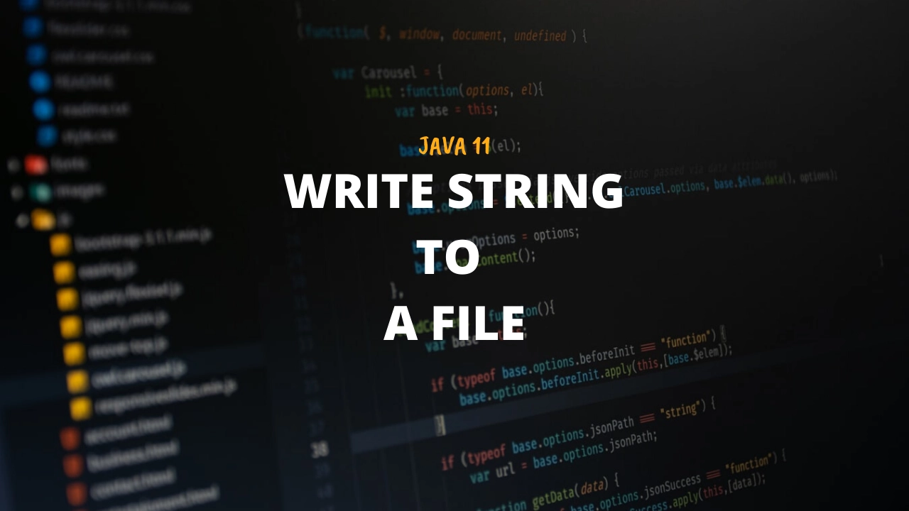 Write string to file using writeString() API in Java 11