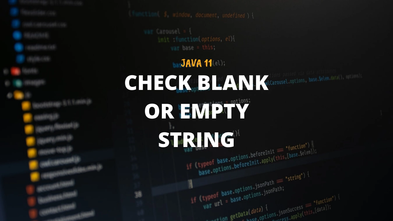 How to check blank or empty string in Java 11 using isBlank