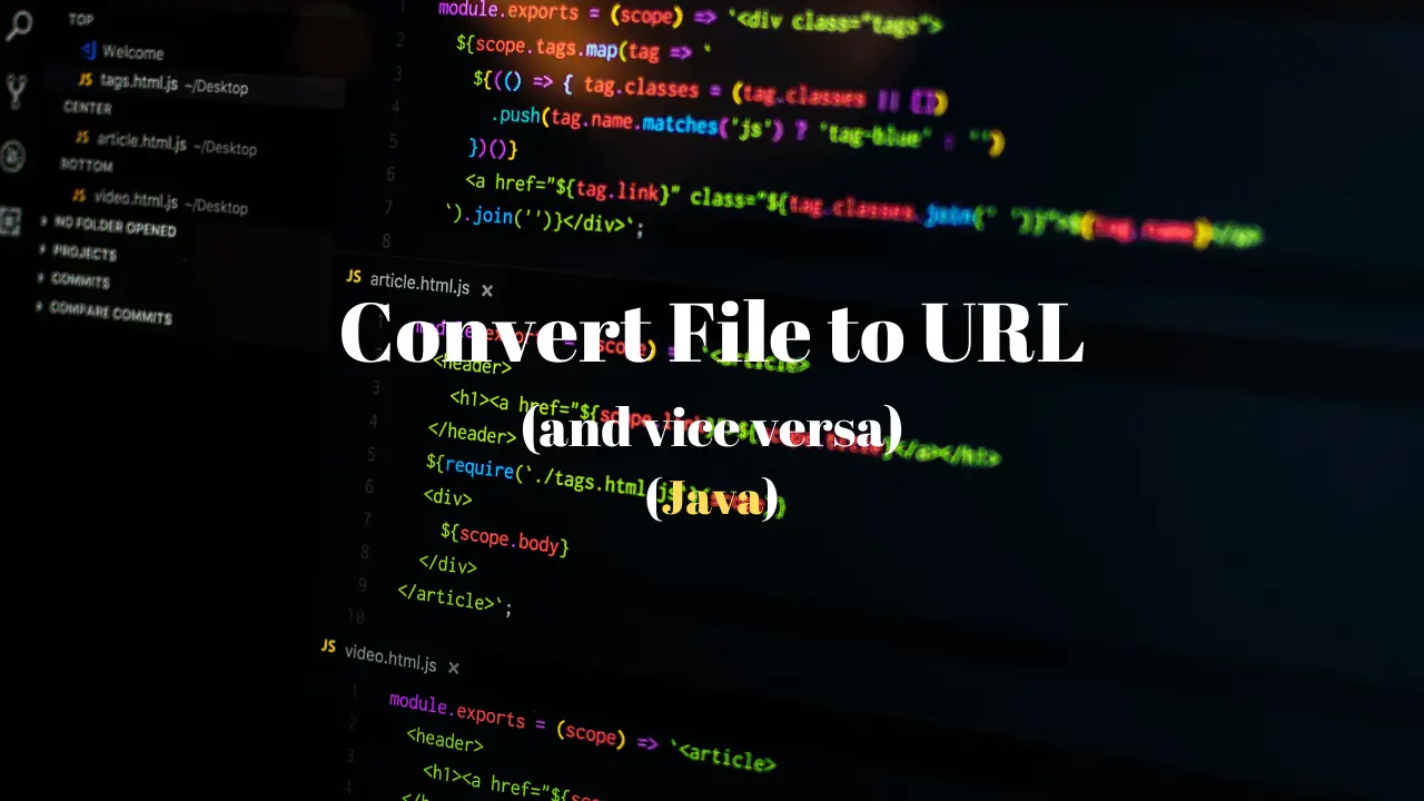 How to convert File to URL and vice versa in Java