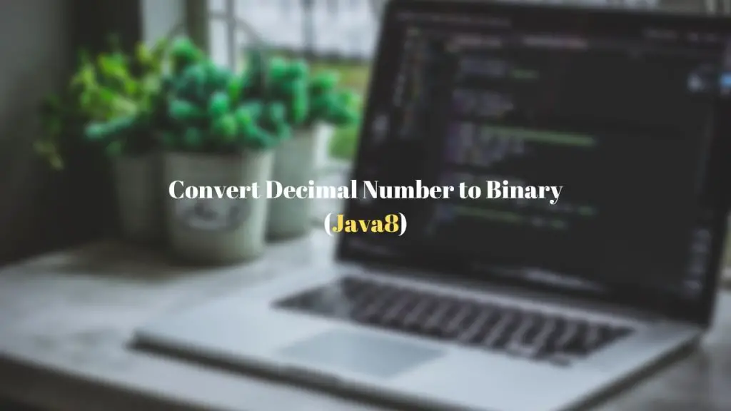 Convert Decimal number to Binary - Java 8